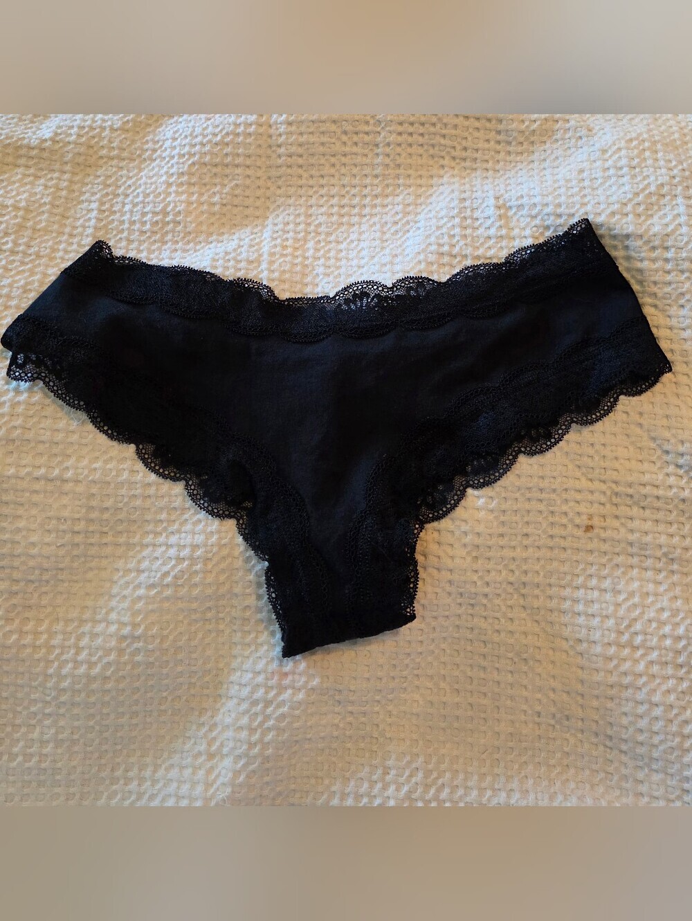 PINK VICTORIA'S SECRET CHEEKSTER PANTIES SIZE MEDIUM Black Size M